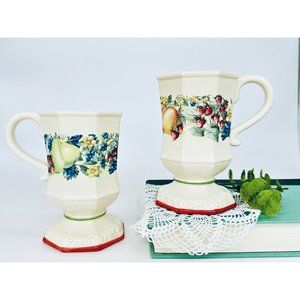 Vintage 1980's Avon Sweet Country Harvest Ceramic Coffee Mug Tea Cup Cottagecore